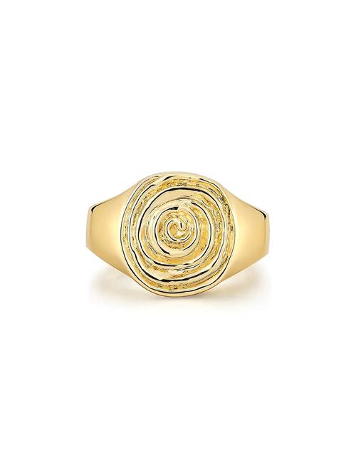 Rosette Coil Signet Ring LUV AJ Gold