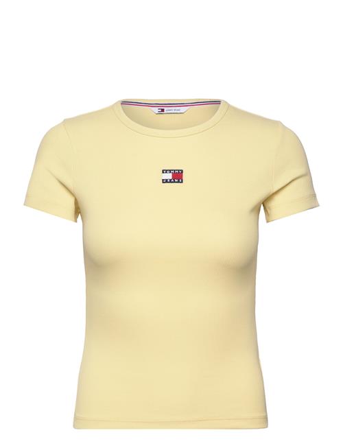 Tjw Slim Badge Rib Tee Tommy Jeans Yellow