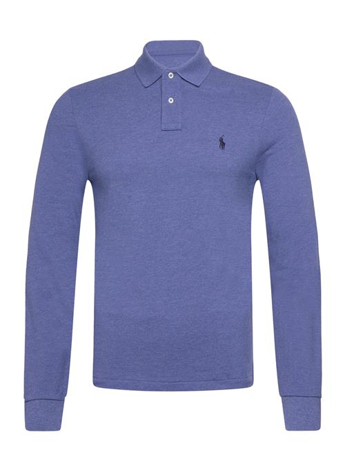 Slim Fit Mesh Long-Sleeve Polo Polo Ralph Lauren Blue