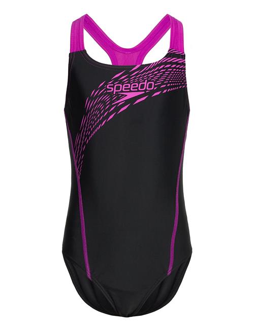 Girls Medley Logo Medalist Speedo Black