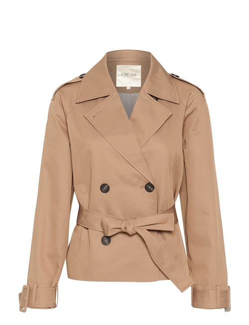 Crrea Crop Trenchcoat Cream Brown