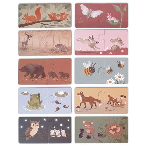 Filibabba Nordic Animals Puslespil | Hvid | 0-3