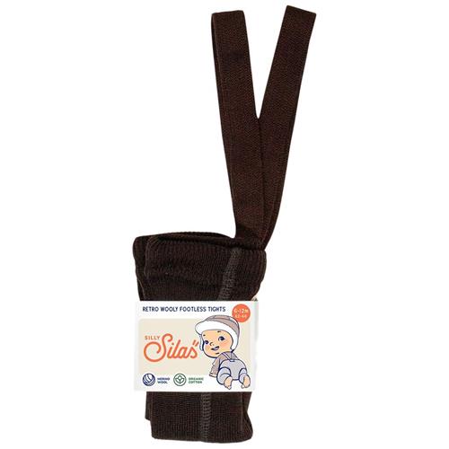 Silly Silas Wooly Fodsløse Strømpebukser Espresso Brown 2-3 Y  Brun  2-3 år  Unisex