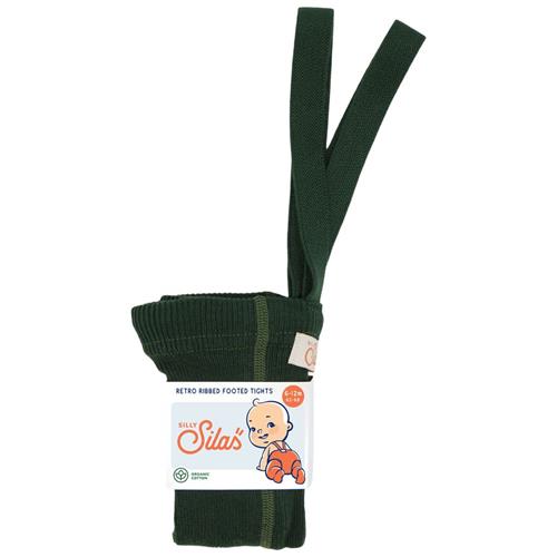 Silly Silas GOTS Strømpebukser Dark Forest Green 6-12 Months  Grøn  6-12 måneder  Unisex