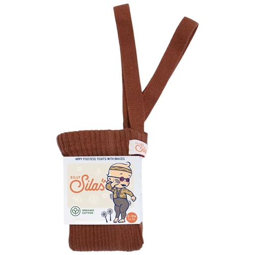 Silly Silas GOTS Hippy Fodsløse Strømpebukser Cinnamon 6-12 months  Brun  6-12 måneder  Unisex