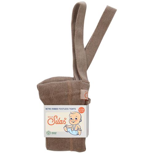 Silly Silas GOTS Fodsløse strømpebukser Cocoa Blend | Brun | 2-3 years