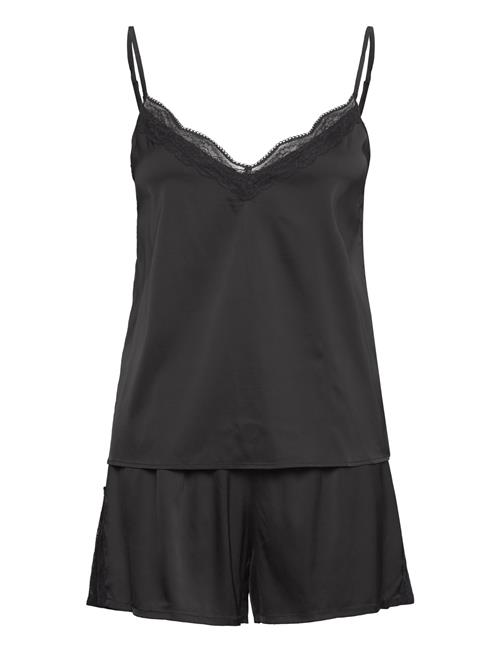 Rhjasmine Silk Blend Woven Nightset Rosemunde Black