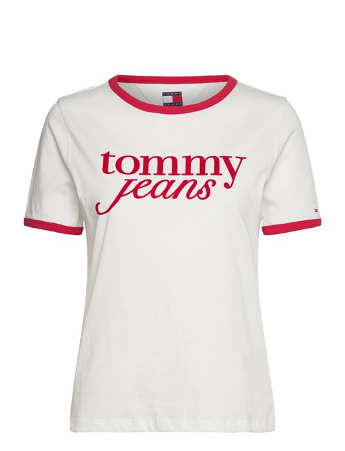 Tjw Rlx Script Ringer Tee Tommy Jeans White