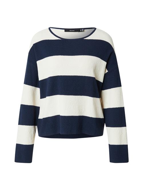 Se VERO MODA Pullover 'VMWANDA'  navy / naturhvid ved About You