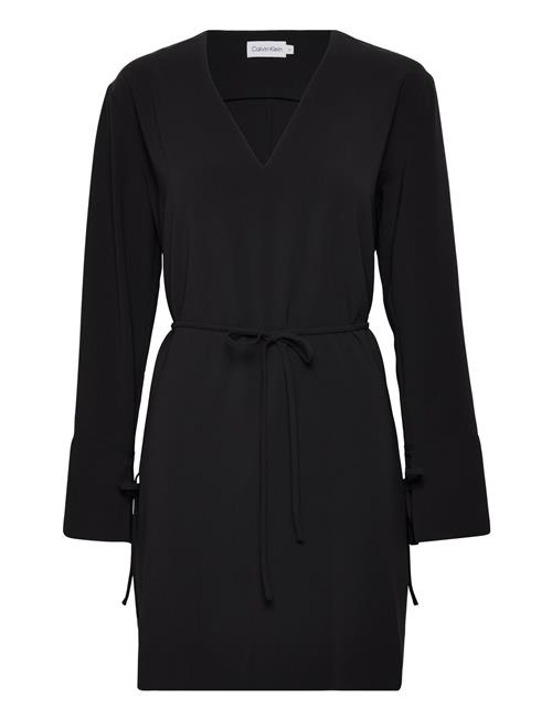 Structure Twill Ls Dress Calvin Klein Black