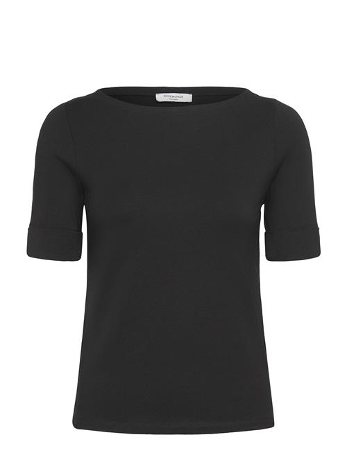 Rwnanna 2/4 Boatneck T-Shirt Rosemunde Black