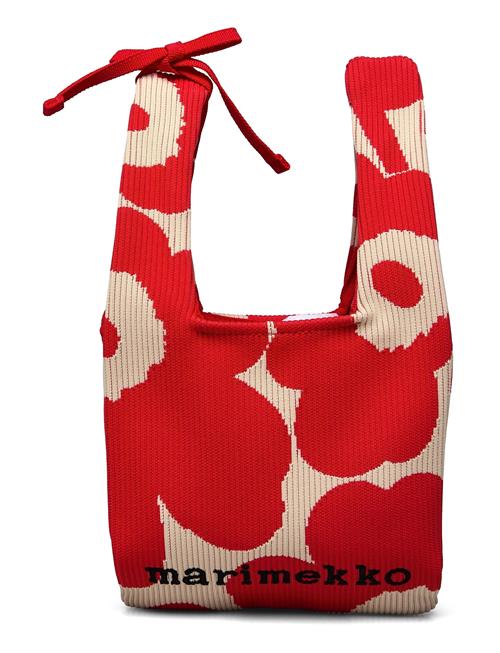 Knitted Mini Tote Unikko Marimekko Red