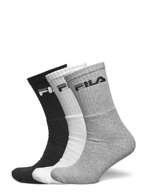 Fila 3Pk Tennis Crew Logo Terry Soc FILA Socks Black