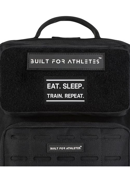 Eat Sleep Train Repeat Patch Built For Athletes Black