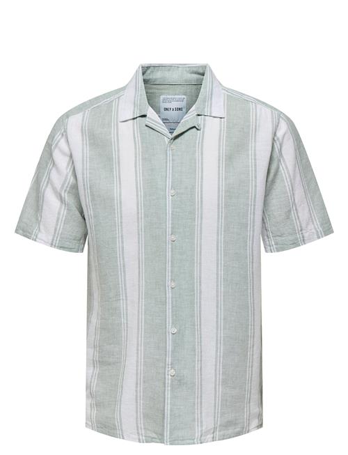 Onscaiden Life Stripe Linen Resort Noos ONLY & SONS Green