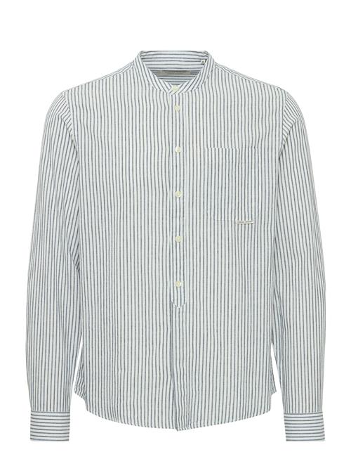 Cfandrew Ls Striped Linen Mix Shirt Casual Friday Blue