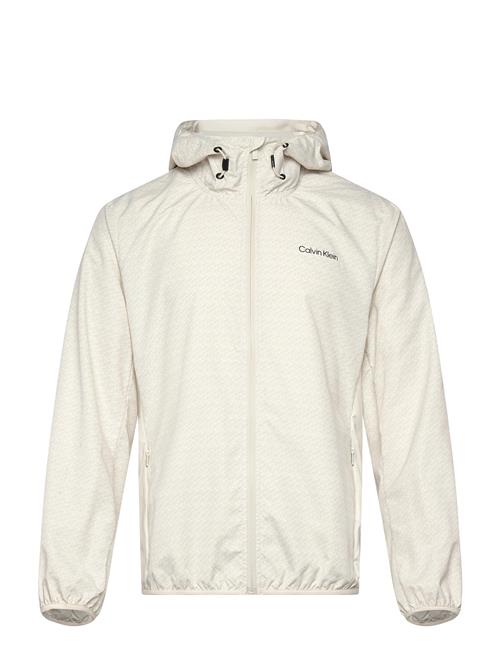 Printed Windbreaker Calvin Klein Golf Beige