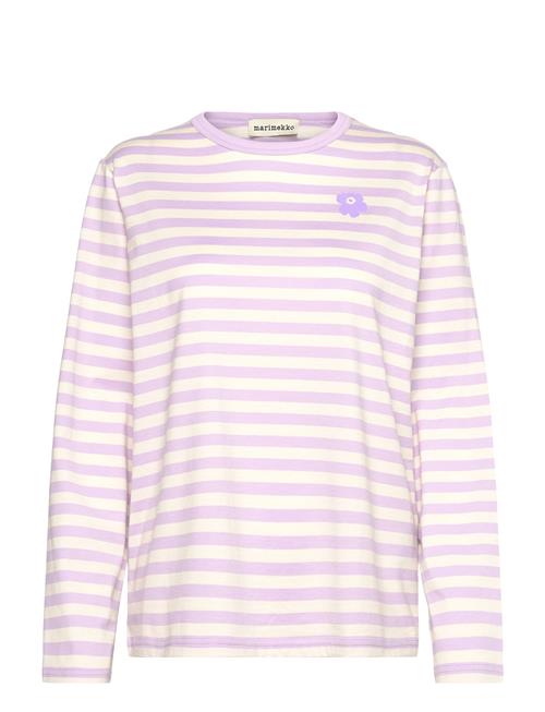 Tasaraita Unikko Ls Marimekko Pink