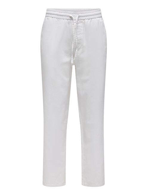 Onssinus Loose 0007 Cot Lin Pant Noos ONLY & SONS White