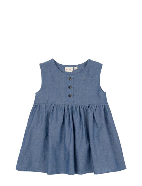 Dress S/L Woven Petit Piao Blue