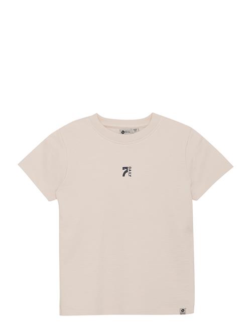 T-Shirt Structure Backprint Daily 7 Beige