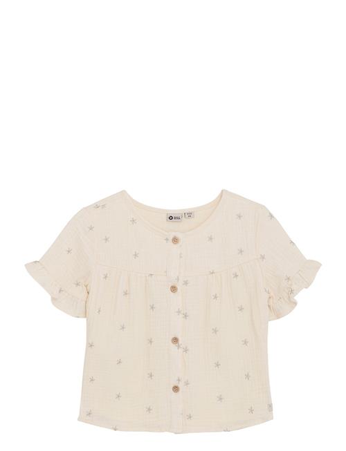 Ruffle Shirt Allover Print Daily 7 Cream