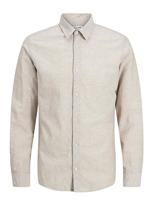 Jack & Jones Jjebreeze Linen Blend Shirt Ls Sn Jnr Jack & J S Beige