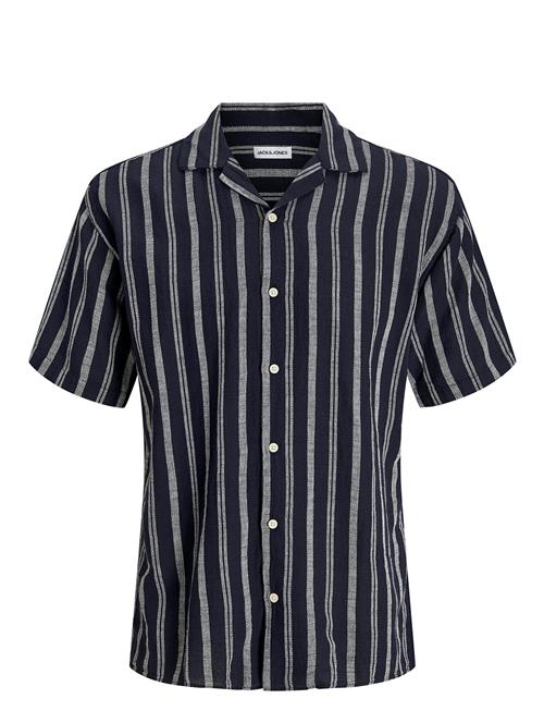 Jack & Jones Jjeenzo Stripe Resort Shirt Ss Sn Jack & J S Navy