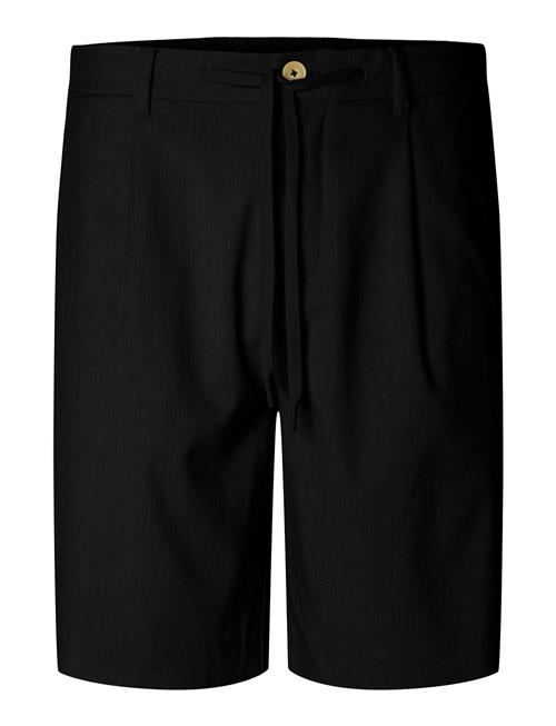 Slhregular-Leroy Pleat Shorts Noos Selected Homme Black