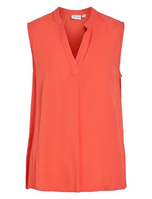 Virosa V-Neck S/L Top - Noos Vila Orange