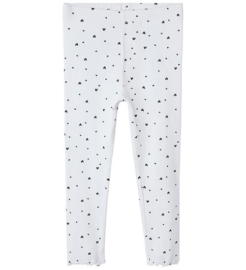 Name It Leggings - NmfVemia - Bright White/Hearts