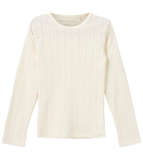 Sofie Schnoor Bluse - PetriciaSY Pointelle - Off White m. Hulmøn