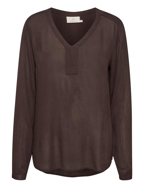 Amber Blouse Ls Kaffe Brown