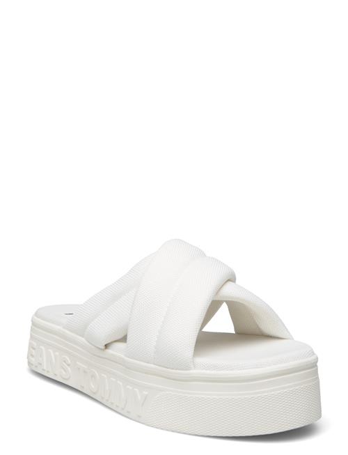 Tjw Lettering Flatform Sandal Tommy Hilfiger White