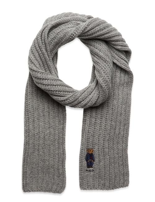 Polo Bear Rib-Knit Scarf Polo Ralph Lauren Grey