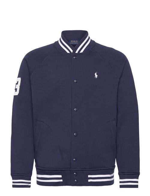 Triple-Pony Fleece Baseball Jacket Polo Ralph Lauren Navy