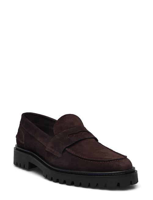 Aaron Penny Loafer - Brown Suede Garment Project Brown