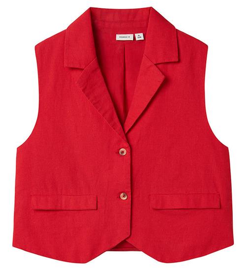 Se Name It Vest - NkfFalinnen - Kort - Chinese Red ved KidsWorld