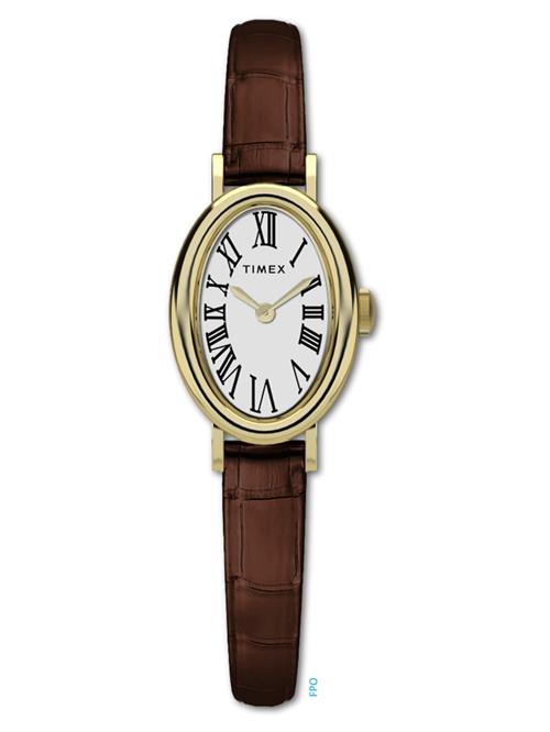 TIMEX Analogt ur 'Cavatina'  choko / guld / hvid