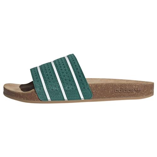 ADIDAS ORIGINALS Pantoletter 'Adilette'  mørkegrøn / hvid