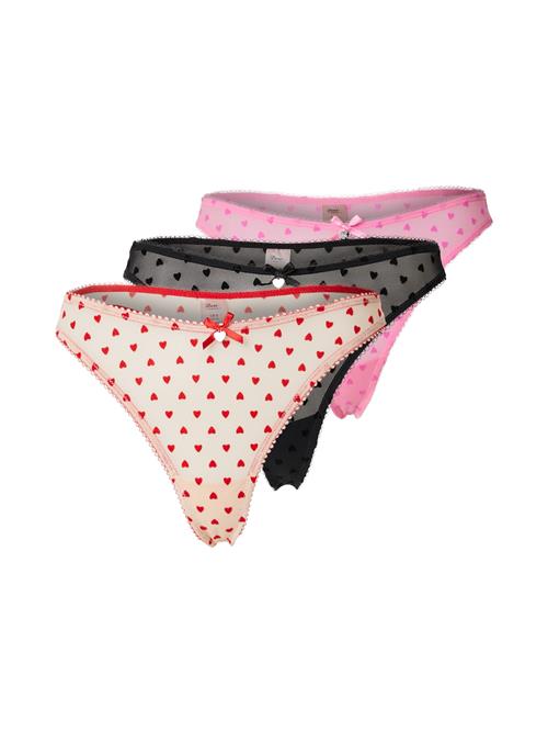 Boux Avenue String 'CATIE'  lys pink / rød / sort / hvid