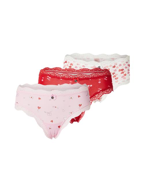 Boux Avenue Slip 'VALENTINES KNICKER'  lyserød / rød / sort / hvid