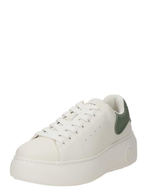 ARMANI EXCHANGE Sneaker low  grøn / hvid