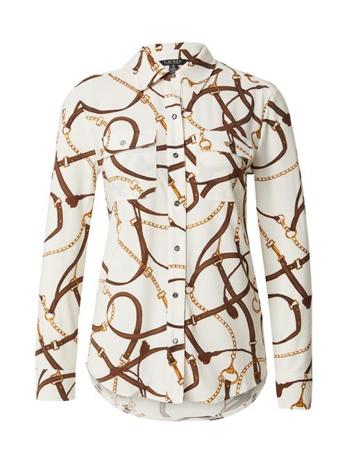 Lauren Ralph Lauren Bluse  creme / cognac / mørkebrun / curry