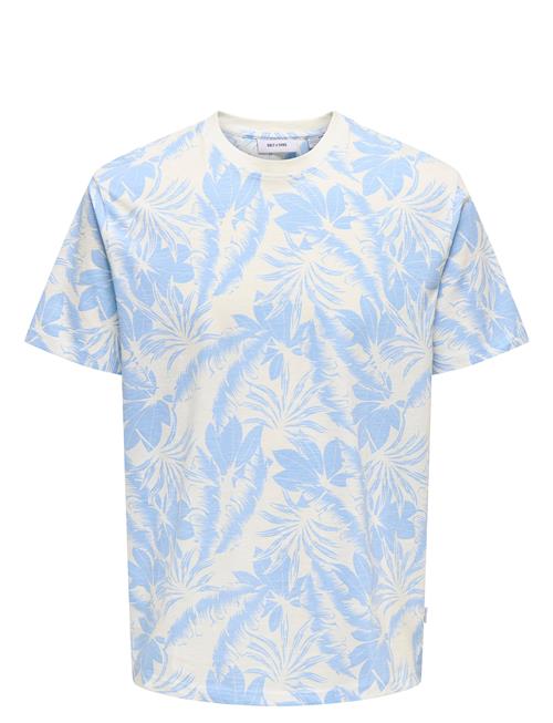 Onsperry Life Reg Leaf Aop Ss Tee Noos ONLY & SONS Blue