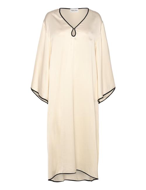 Briony Satin Kaftan Dress Malina Beige