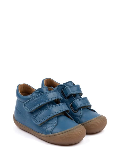 First Sport Velcro Shoe Pom Pom Blue