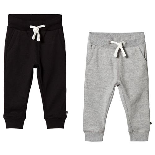 Minymo 2-pack Basic Joggingbukser Anthacite Black | Grå | 92 (1,5-2) cm