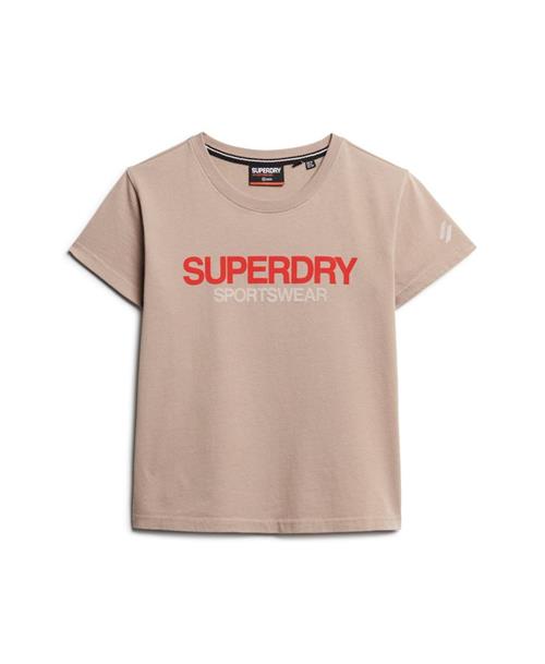 Superdry Funktionsbluse  creme / camel / blodrød