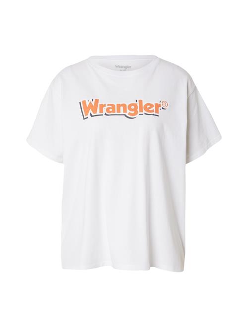 Se WRANGLER Shirts 'GIRLFRIEND'  grå-meleret / abrikos / hvid ved About You